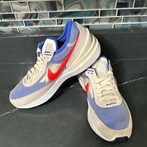 Nike Waffle One Womens Size 8 Blue Athletic Running Shoes Sneakers Youth 7